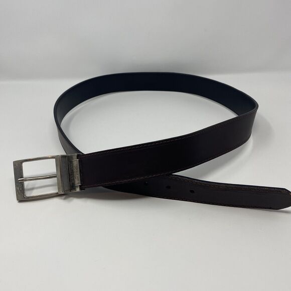 LEVI’S Signature Men’s 40 Reversible Casual Belt Black Dark Brown Bonded Leather - Picture 7 of 16